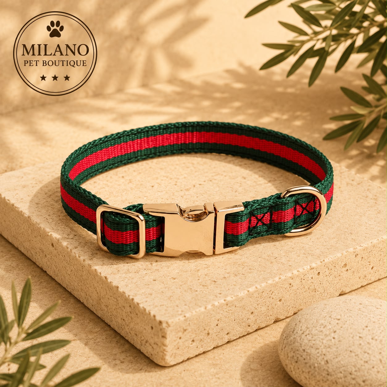 Set Collare e Guinzaglio GG Heritage per Cani | Milano PET Boutique