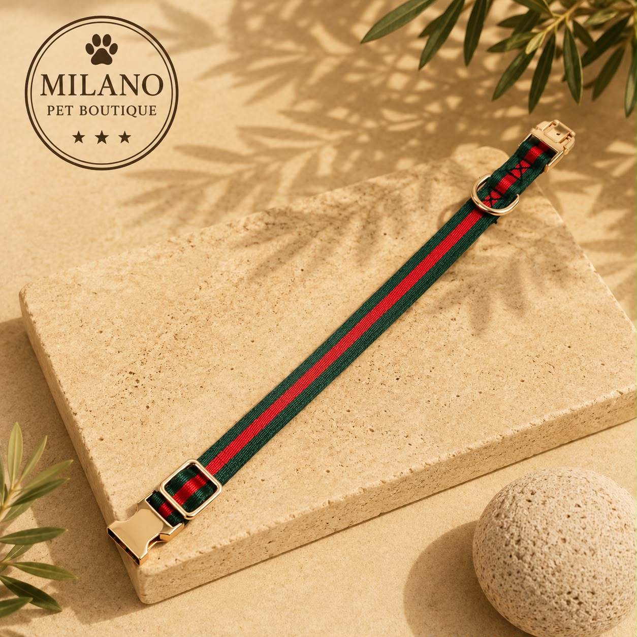 Set Collare e Guinzaglio GG Heritage per Cani | Milano PET Boutique