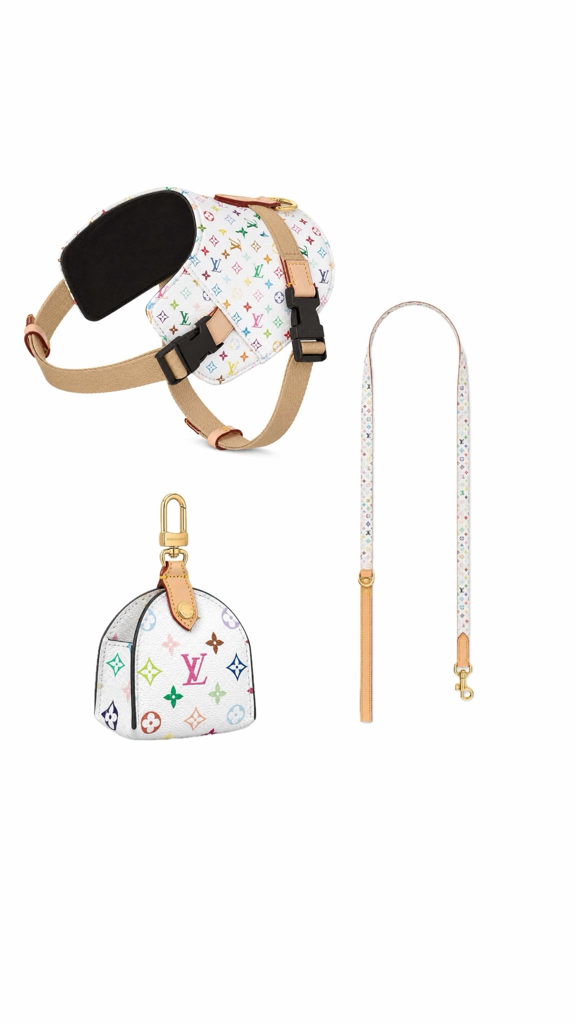 Set Pettorina Guinzaglio e porta sacchetti per cani Luxury