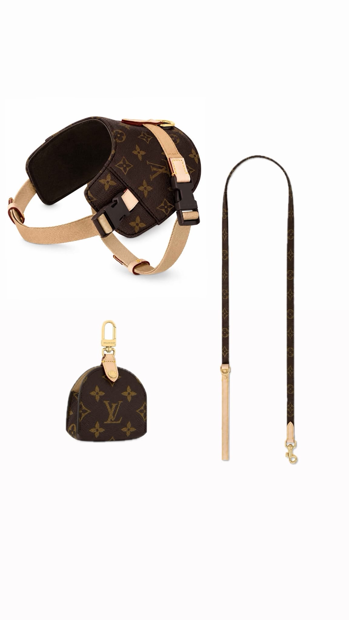 Set Pettorina Guinzaglio e porta sacchetti per cani Luxury