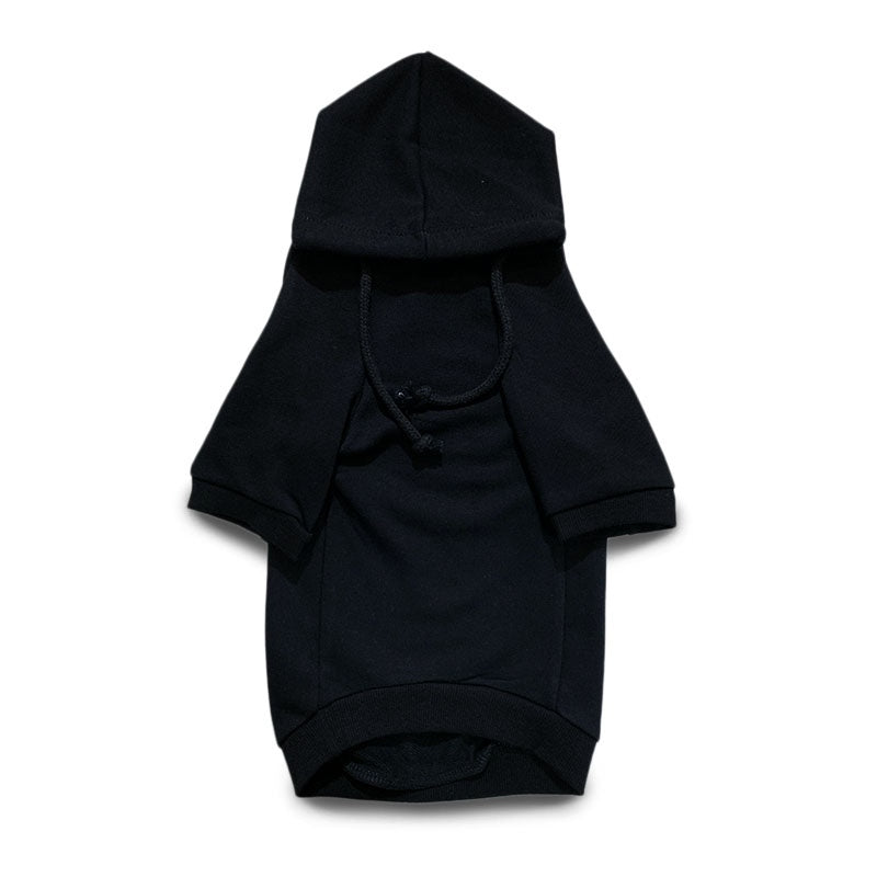 Felpa con cappuccio per cani  con stampa graffiti (bianco e nero)